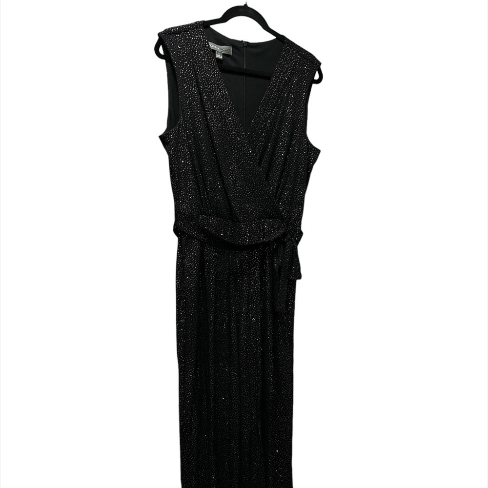 Jumpsuit | Black Sparkle | Donna Ricco New York - Size 14 - Picture 4 of 9